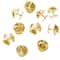 12 Packs: 10 ct. (120 total) Brass Pins with Clutch Backs by Bead Landing™